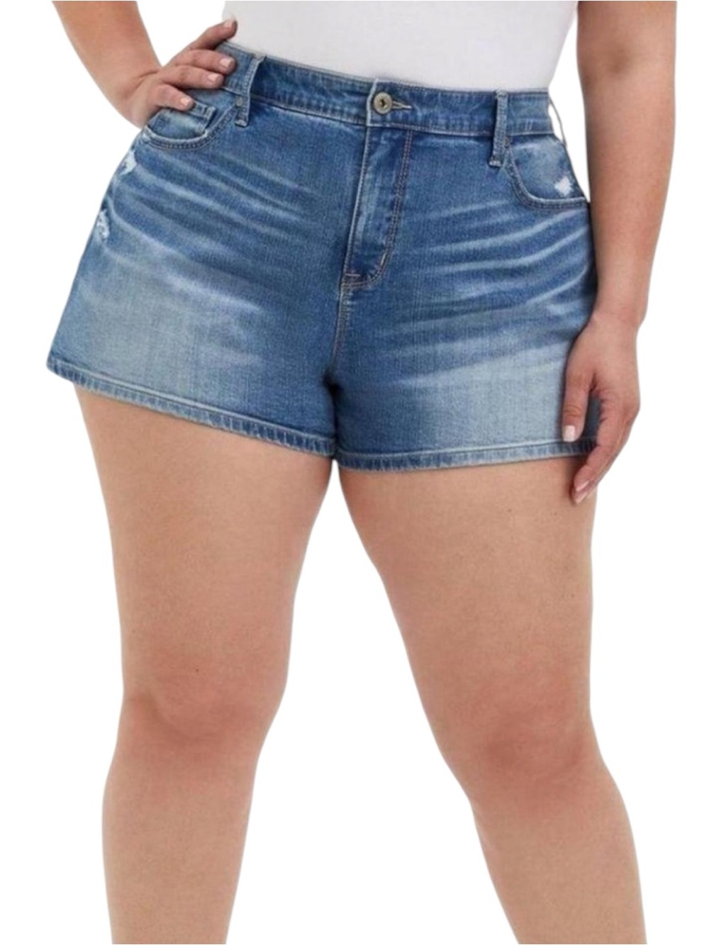 Torrid Plus Size Light Blue Denim Shorts